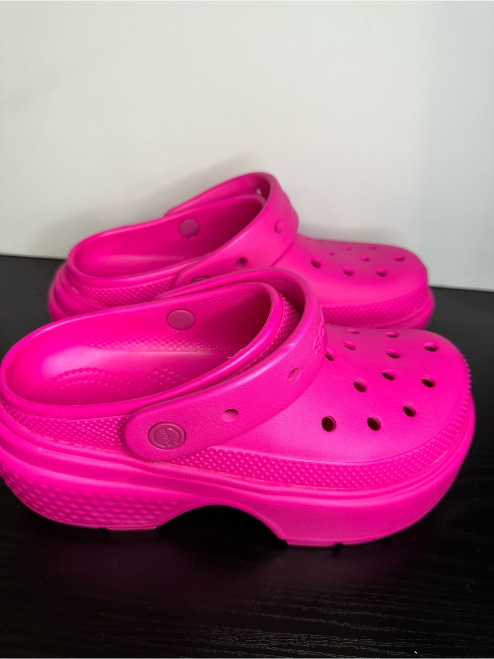 Crocs Women’s Stomp Platform Clog Sandals in Crush Pink Size 7 - Picture 3 of 8